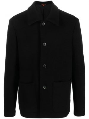 Vlnený kabát Barena čierna