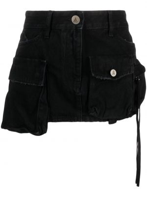 Jupe en jean avec poches The Attico noir