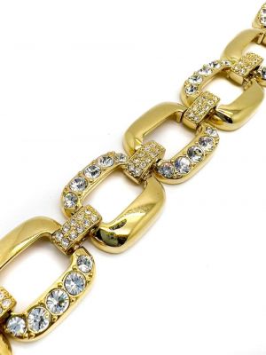 Bracelet chunky en cristal Jennifer Gibson doré