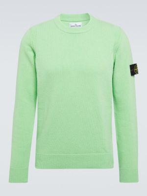 Вълнен пуловер Stone Island зелено