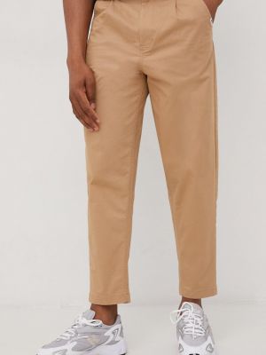 Tommy Jeans nadrág férfi, bézs, chino