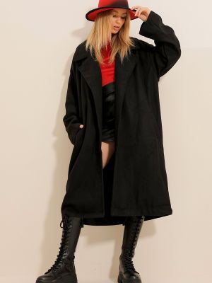 Палто Trend Alaçatı Stili черно