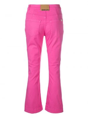 Proste spodnie dopasowane Semicouture różowe