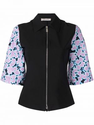 Floral kort bluse Nina Ricci svart