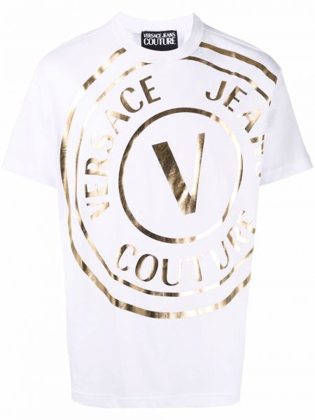T-shirt con stampa Versace Jeans Couture bianco