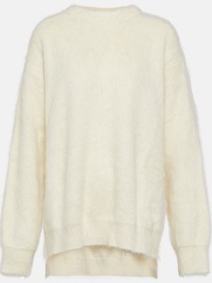 Vuneni džemper od alpake Jil Sander bijela