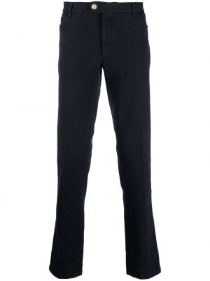 Ravne hlače z vezenjem Philipp Plein modra