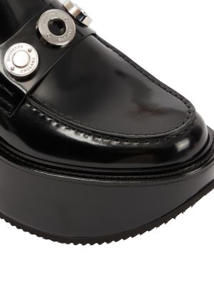 Pantofi loafer din piele cu pană Burberry negru