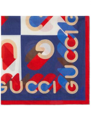 Bavlnený šál s potlačou Gucci