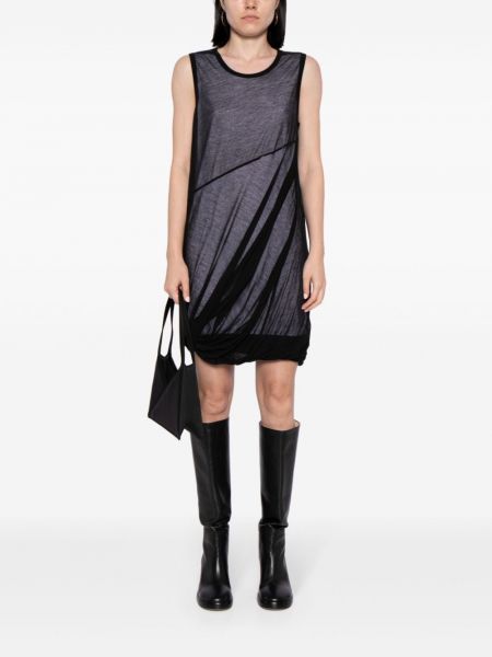 Průsvitné bavlněné šaty Helmut Lang černé