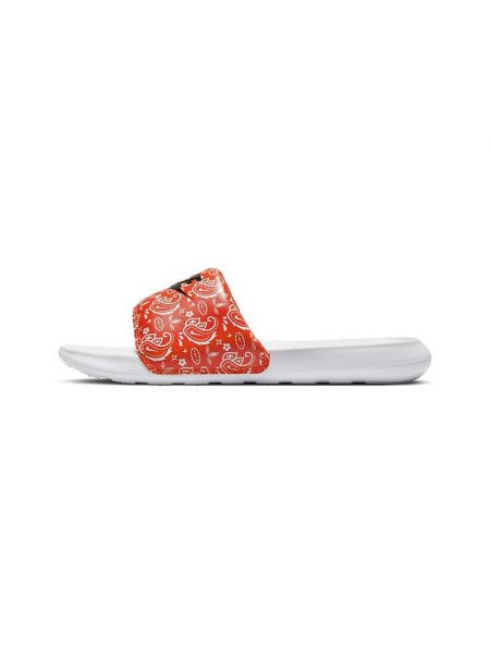 Тапочки с принтом Nike оранжевые
