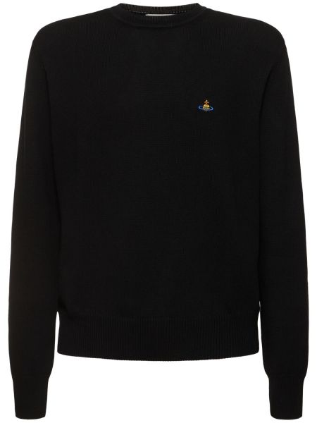 Пуловер с кръгло деколте Vivienne Westwood черно