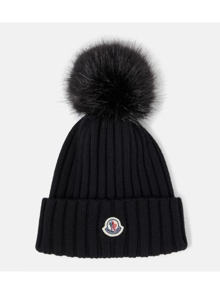 Ull päls mössa Moncler svart