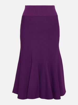 Falda midi de tela jersey Stella Mccartney violeta