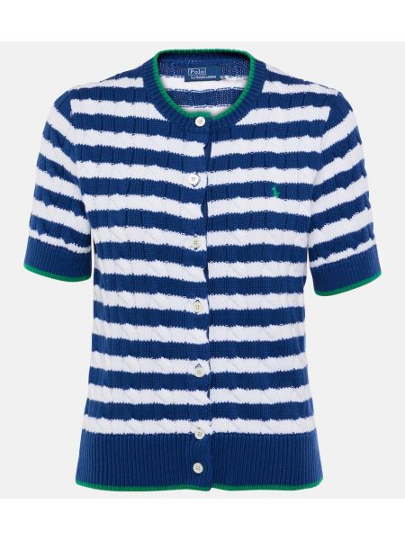 Stribet striktrøje i bomuld Polo Ralph Lauren blå