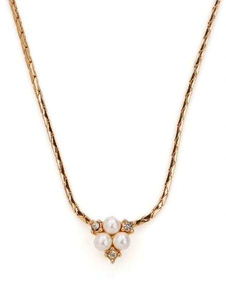 Přívěsek s perlami Christian Dior Pre-owned zlatý
