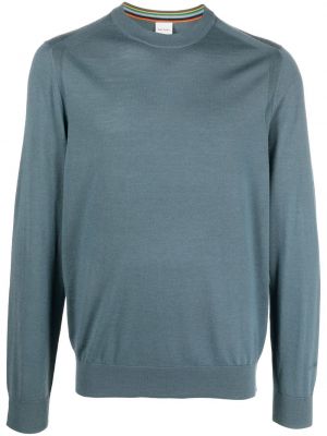 Μάλλινος πουλόβερ από μαλλί merino Paul Smith μπλε