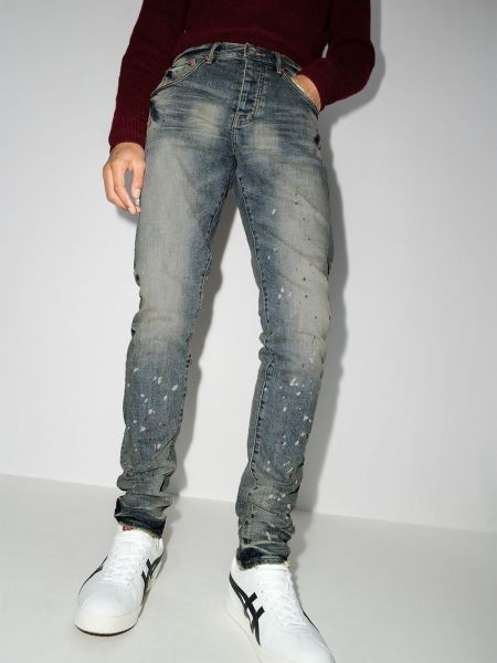 Gepunktete skinny jeans Purple Brand