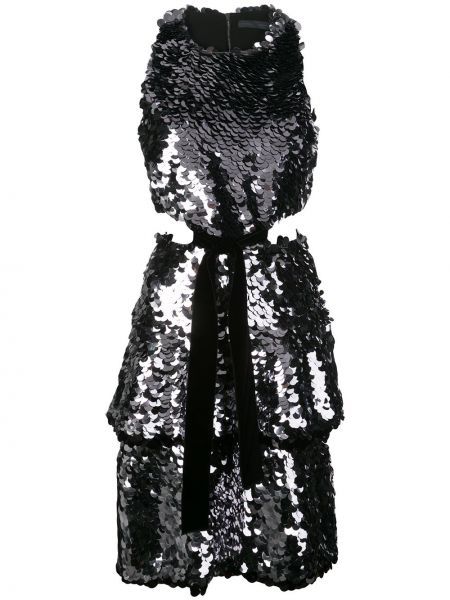 Vestido de cóctel con lazo sin mangas Proenza Schouler gris