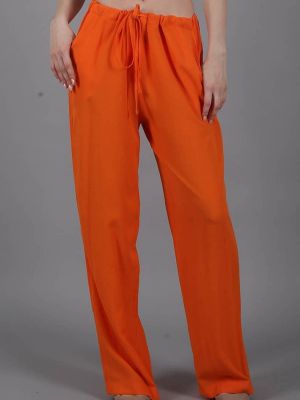 Kalhoty relaxed fit Madmext oranžové