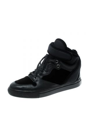 Aksamitne sneakersy Balenciaga Vintage czarne