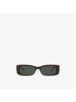 солнцезащитные очки из ацетата черепаховой расцветки в квадратной оправе Balenciaga коричневый