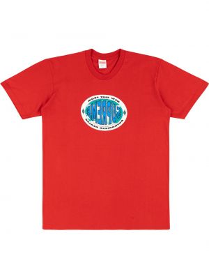 T-shirt con stampa Supreme rosso