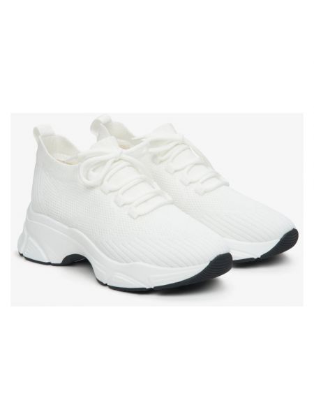 Sneakersy z siateczką Estro białe
