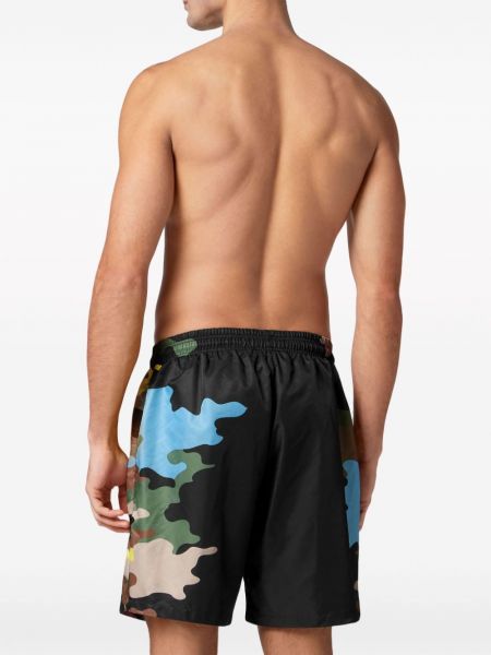 Sport shorts mit camouflage-print Plein Sport schwarz