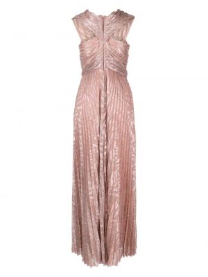 Sukienka długa plisowana Talbot Runhof różowa