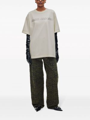 Kokvilnas t-krekls Marc Jacobs bēšs