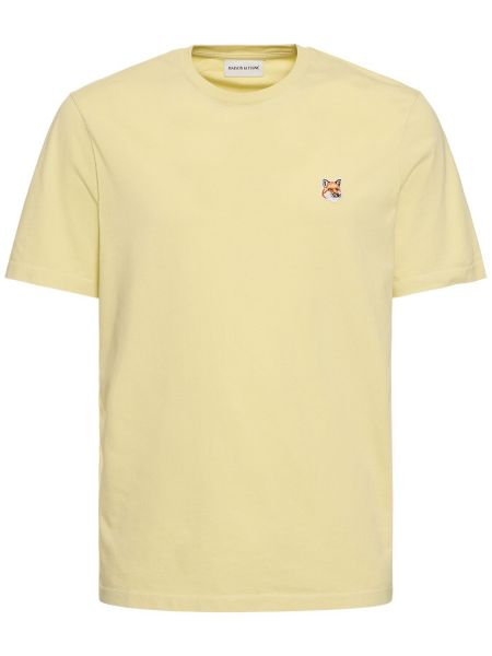 Tričko Maison Kitsuné žltá