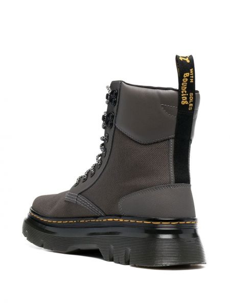 Blonder snøring høye flate støvler Dr. Martens grå