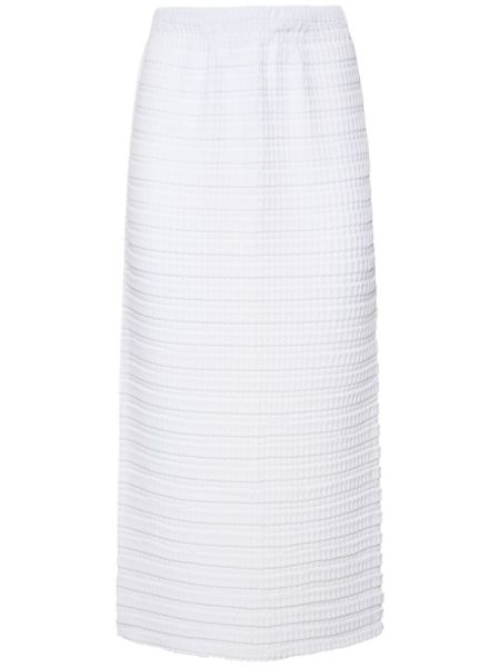 Krepová plisovaná midi sukňa Sid Neigum biela