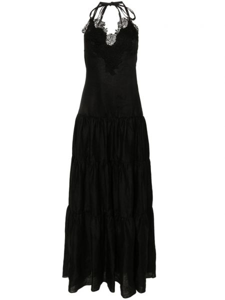 Μάξι φόρεμα με δαντέλα Ermanno Scervino μαύρο