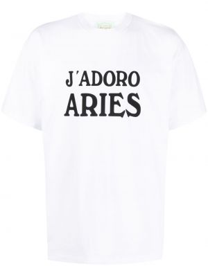 T-shirt en coton Aries blanc