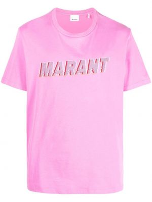 Тениска с принт Marant розово