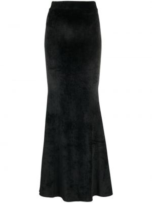 Sametové dlouhá sukně Gcds černé