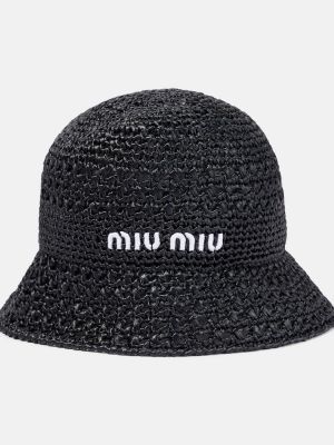 Czarna czapka Miu Miu