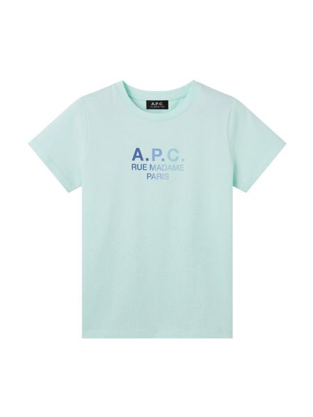 T-shirt A.p.c., niebieski
