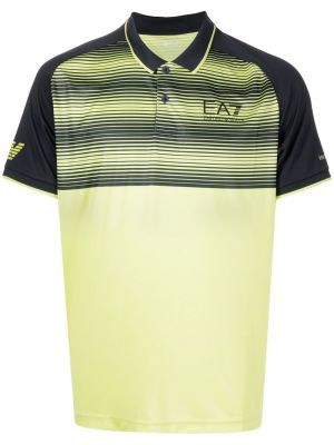 Poloskjorte med print Ea7 Emporio Armani grønn