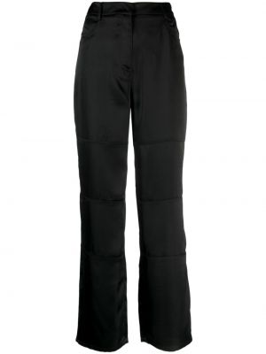 Saténové rovné kalhoty Blanca Vita černé