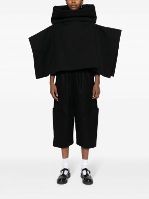 Vilnas jaka ar drapējumu Comme Des Garçons melns