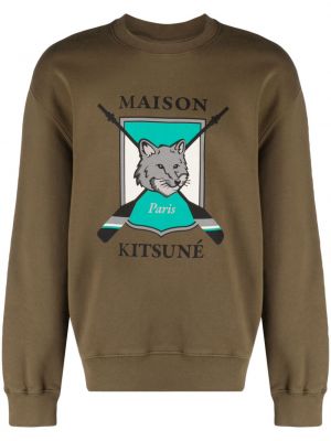 Sweatshirt aus baumwoll mit print Maison Kitsuné