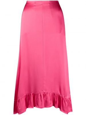 Midi sukně Semicouture růžové