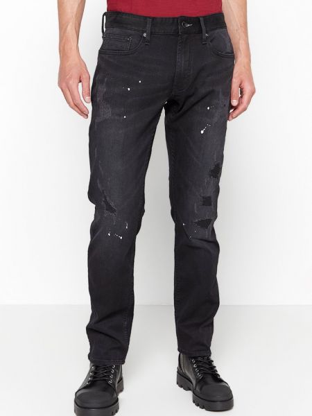Czarne proste jeansy Denham