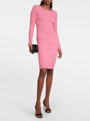 Pamučna mini haljina od jersey Patou ružičasta