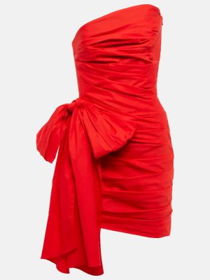Mini vestido de algodón Oscar De La Renta rojo