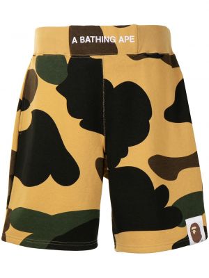 Trykt bermudashorts A Bathing Ape® gul