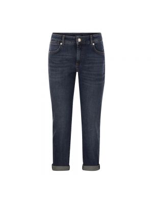 Niebieskie jeansy skinny z niską talią Sportmax